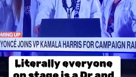 Supposed “doctors” at Kamala Harris rally call for someone to give medical assistance.