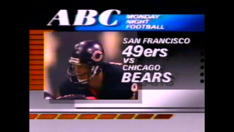 October 20, 1988 - Promo for Bears-49ers 'Monday Night Football' Game