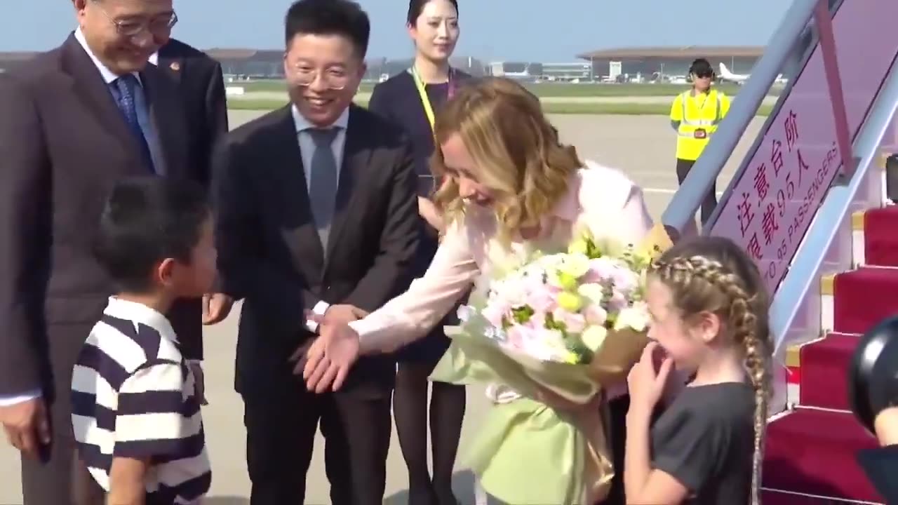 Italy's Prime Minister Giorgia Meloni arrives in China to meet with President Xi Jinping.