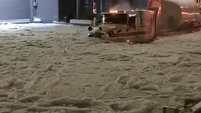 Ice Storm No Match for Trucker on a Mission