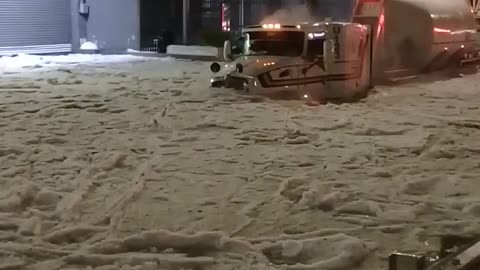 Ice Storm No Match for Trucker on a Mission