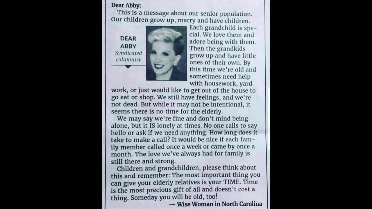 Dear Abby Letter