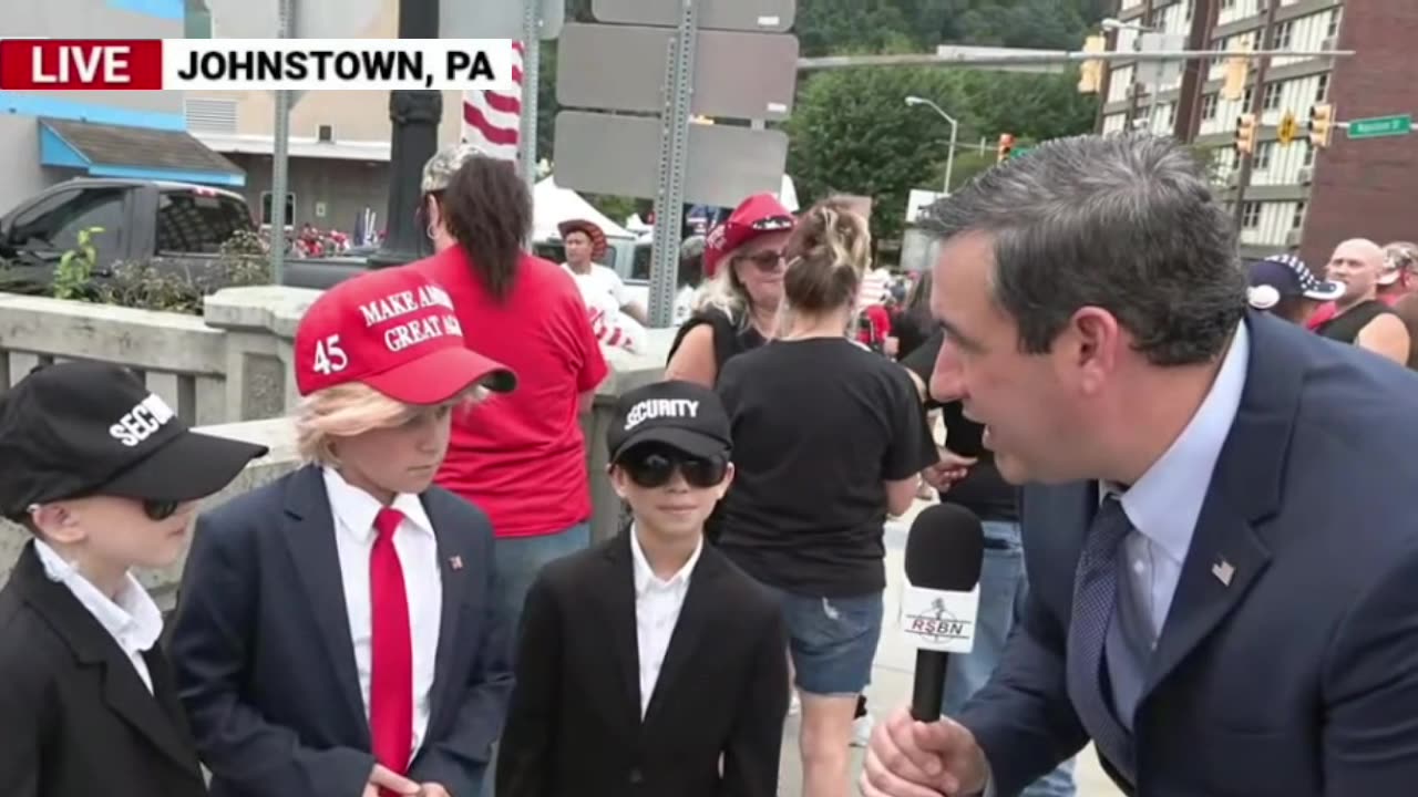 Trump does pre-rally interview before Johnstown PA rally - August 30, 2024