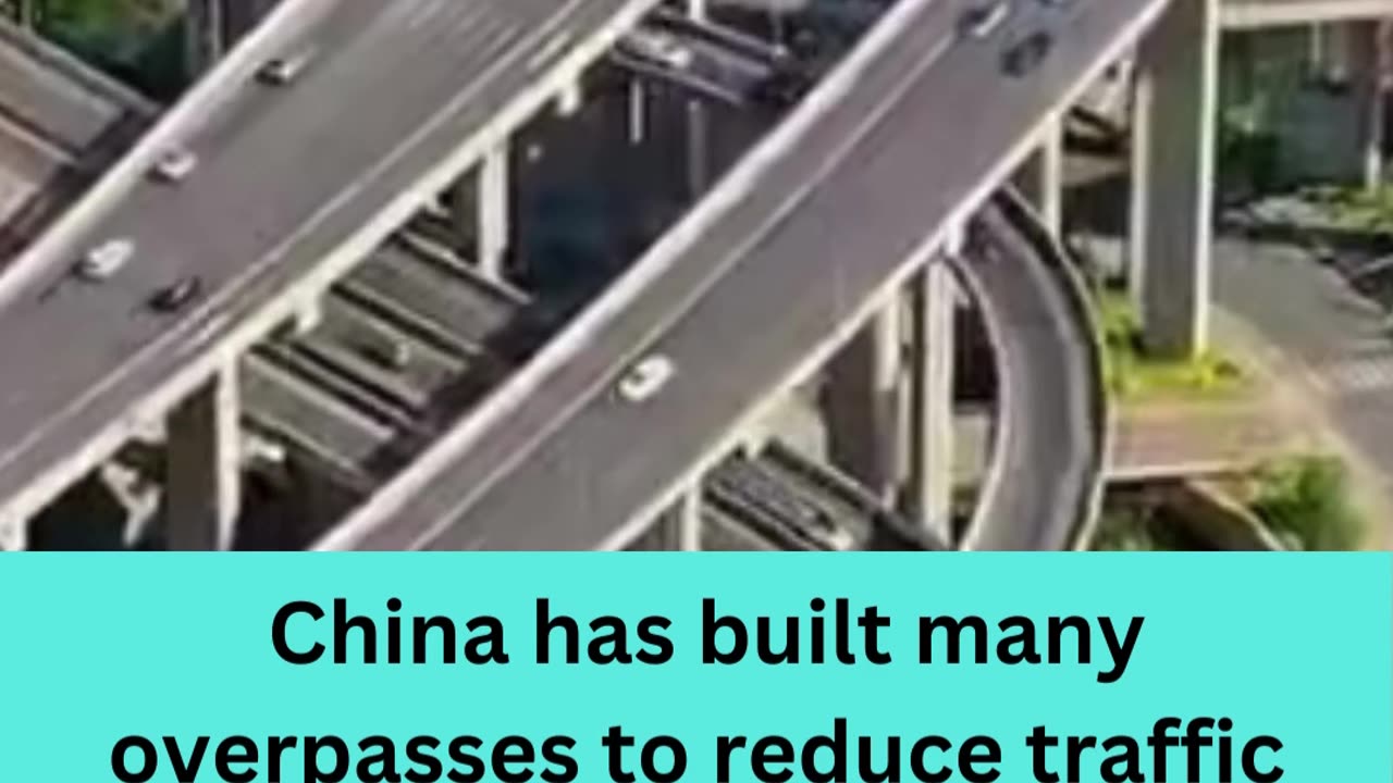 China has built many overpasses to reduce traffic congestion😲😆