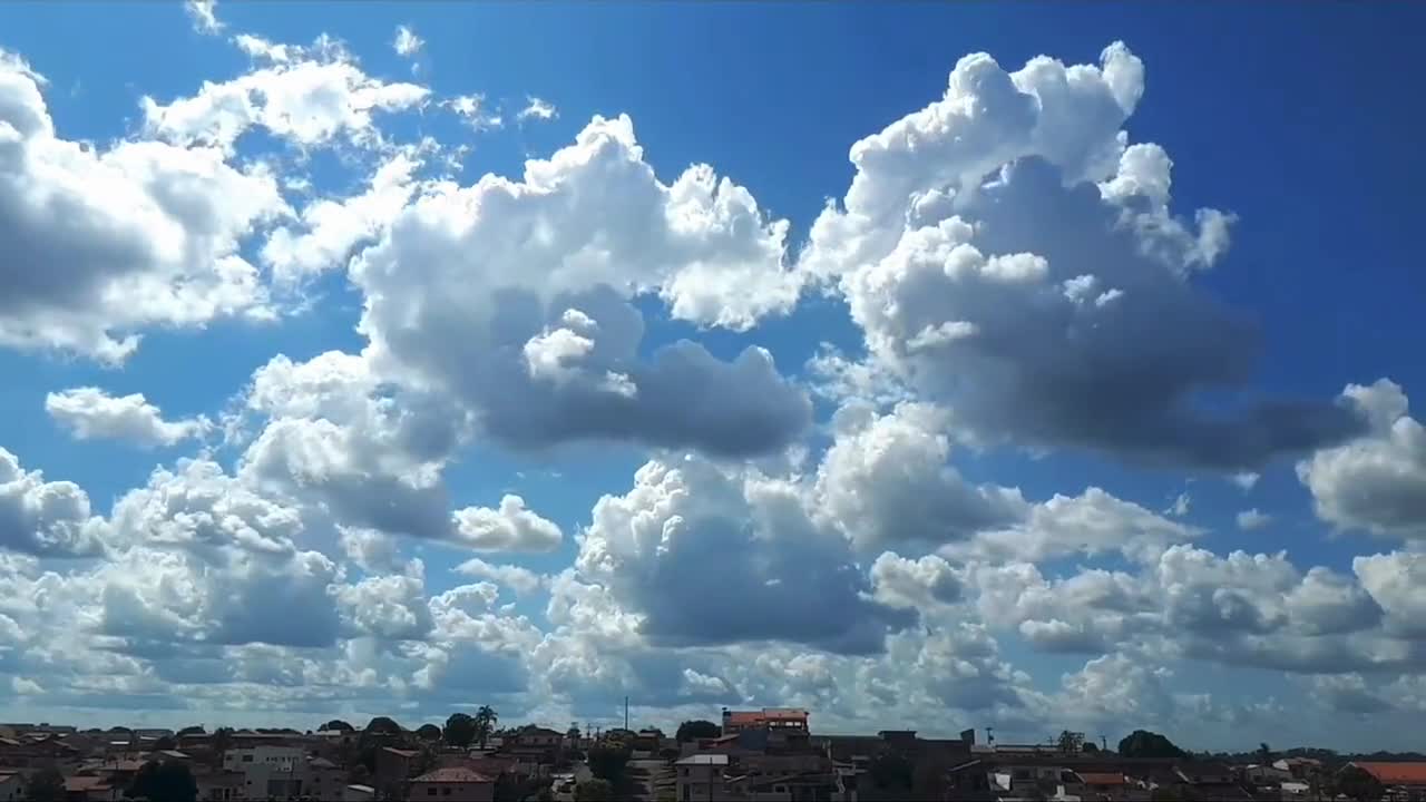 The blue sky and white clouds