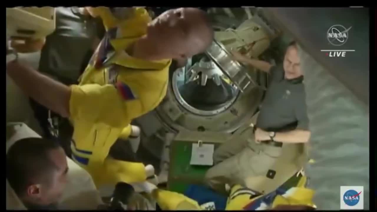 Space Station with Ukraine colours