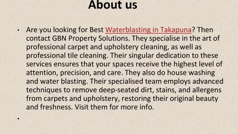 Get The Best Waterblasting in Takapuna.