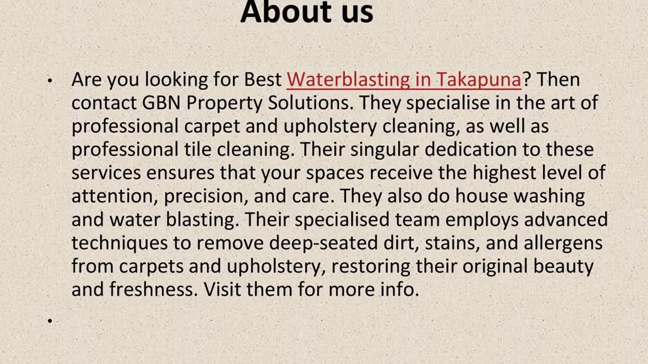 Get The Best Waterblasting in Takapuna.