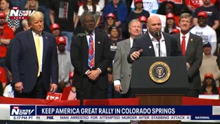 UFC President Dana White speaks at Trump rally