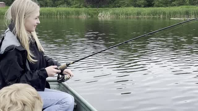 Fishing girl