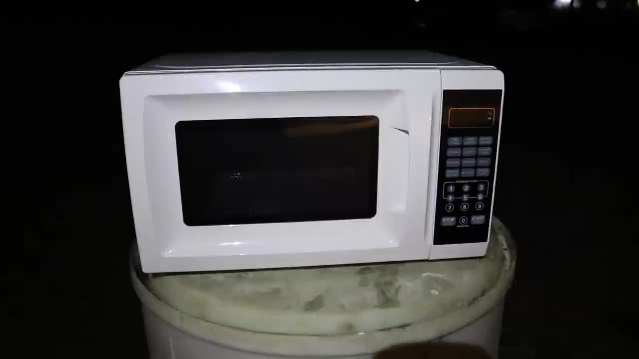 Microwaving Dry Ice (Microwave Explodes)