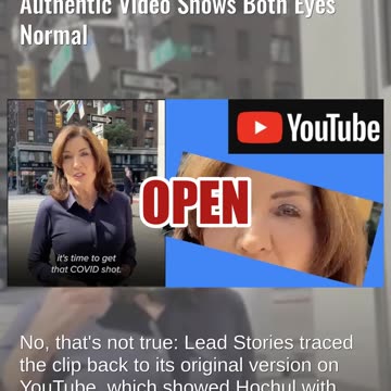 Fact Check: ALTERED Video Closes NY Gov. Hochul's Left Eye -- Authentic Video Shows Both Eyes Normal