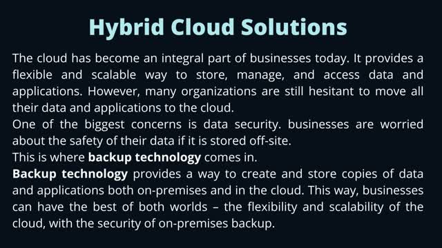 Hybrid Cloud Solutions