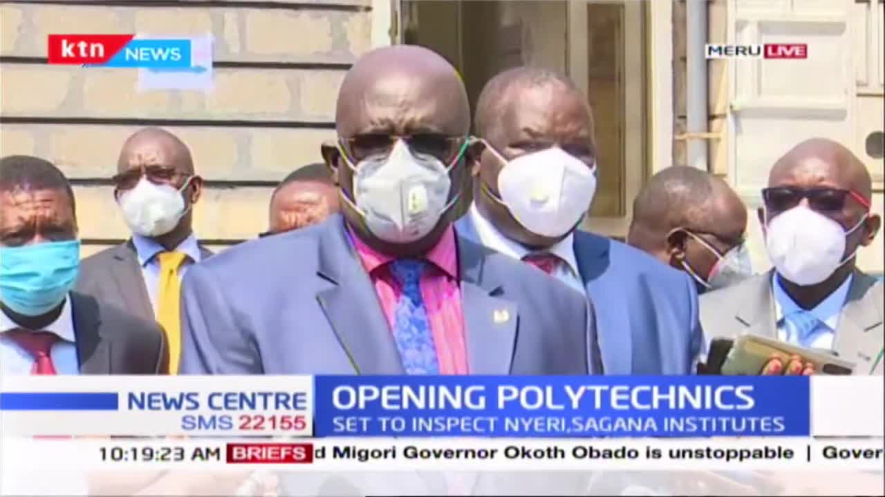 CS Magoha inspects Nyeri Sagana institutes