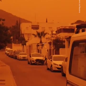 Storm Ceila Carries Red Saharan Dust to Spain #Shorts