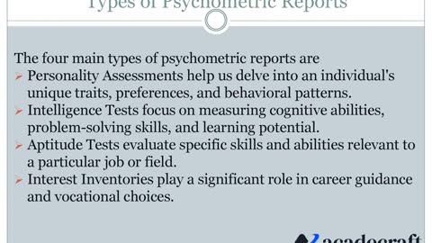 Understanding the Different Types of Psychometric Reports