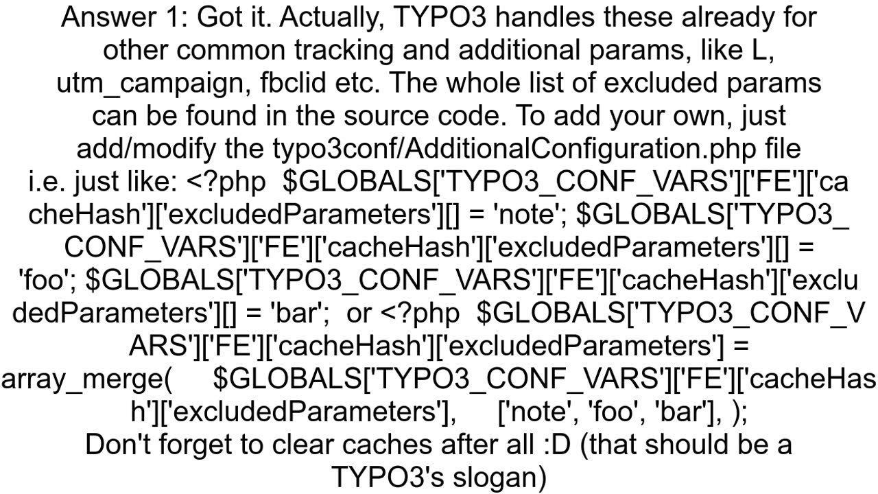 How to prevent foreign GET parameters in TYPO339s canonical tag