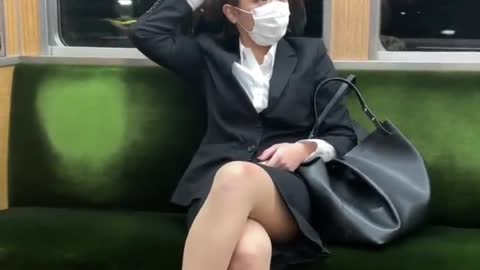 Girls peeping techniques in trains