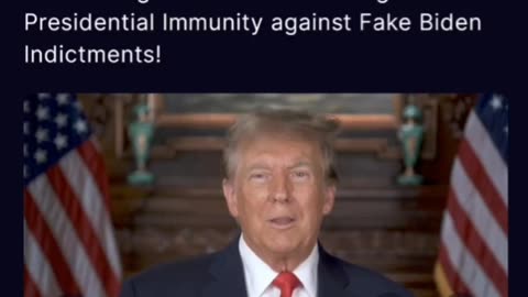 President Trump's speaking about Immunity.