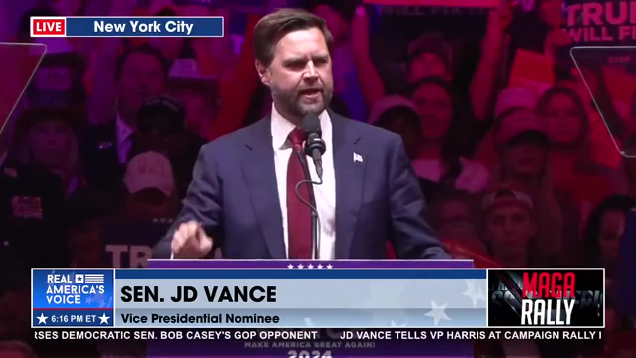 JD Vance Fires Up Madison Square Garden Rally