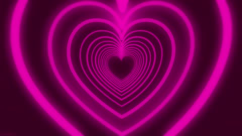 609. Pink Love Background Video 💗Night Heart Tunnel