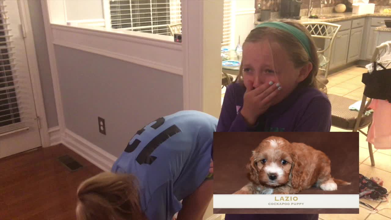 Kids have emotional response to new puppy surprise