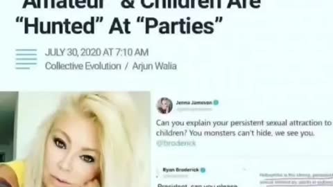Children are hunted at parties these are some sick and evil and twisted people