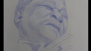 Desenho com caneta - B.B.King