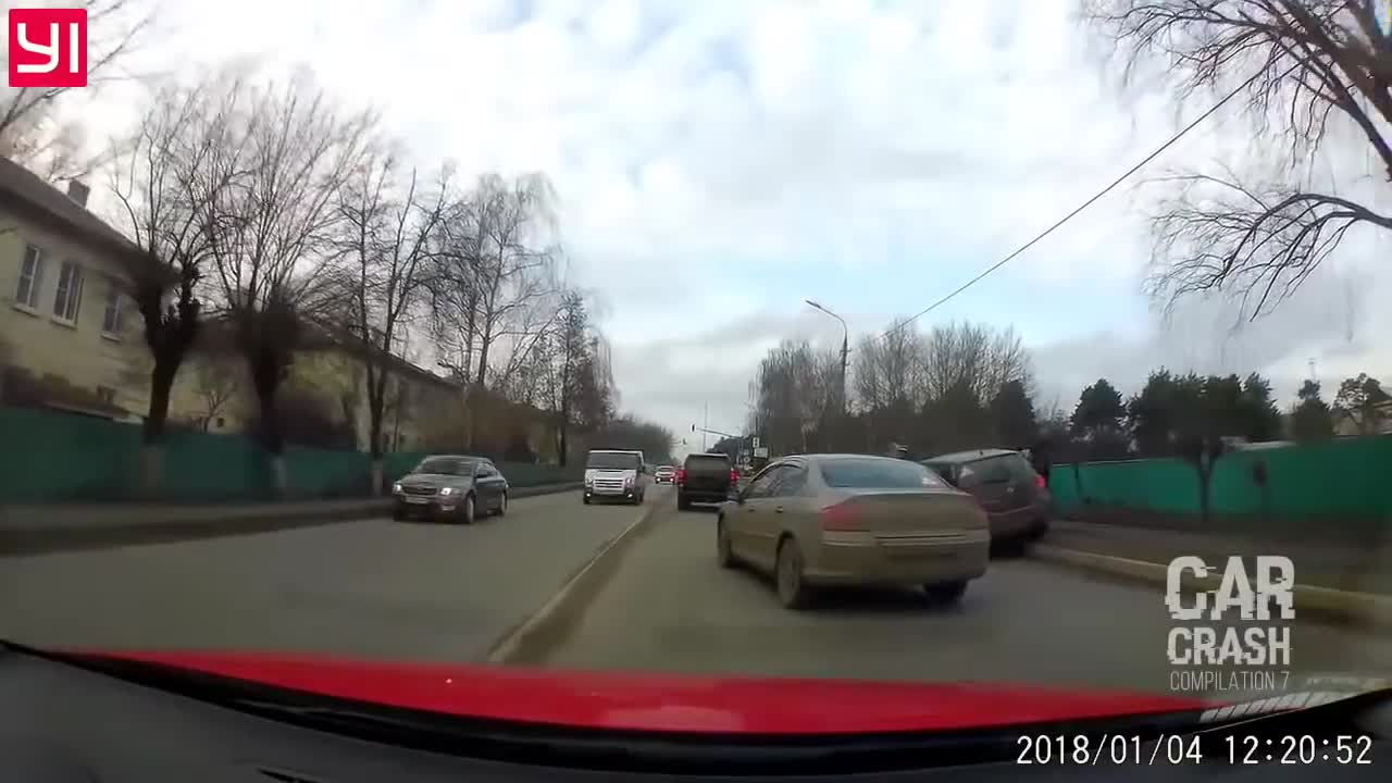 Car crash on the street of Russia