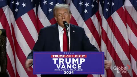 Trump Addresses Nation After Blowout Victory