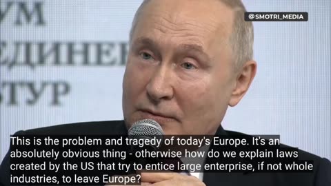 ►🚨🇷🇺🇷🇺🇷🇺Putin: "European elites have lost their sense of national identity".