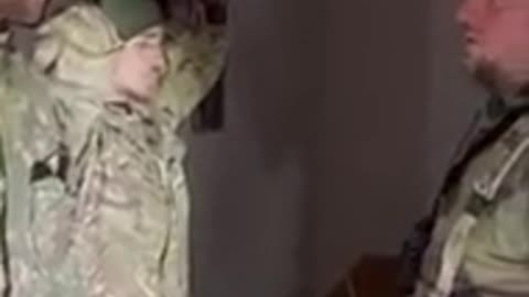 Again, Ukranian prisoners. They took them in the city of Rubezhnoye. AHMAD-SILA Allahu Akbar