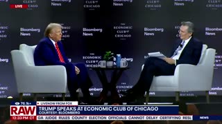 Donald Trump speaks at the Economic Club of Chicago on the economy