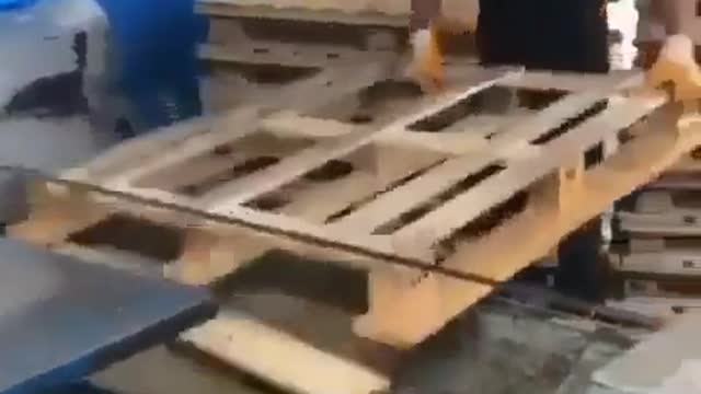 Cutting Big Wooden Planks With Big Saw