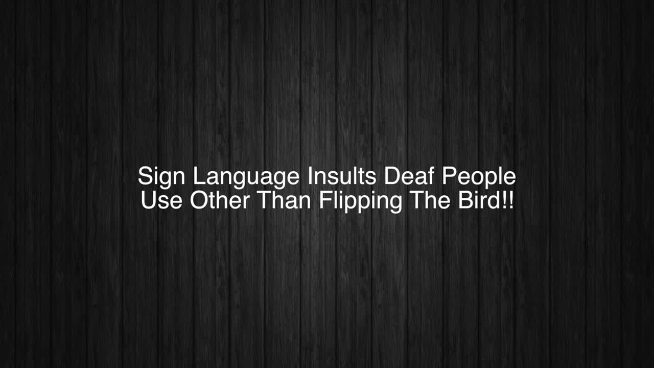 How To Do Sign Language Insults