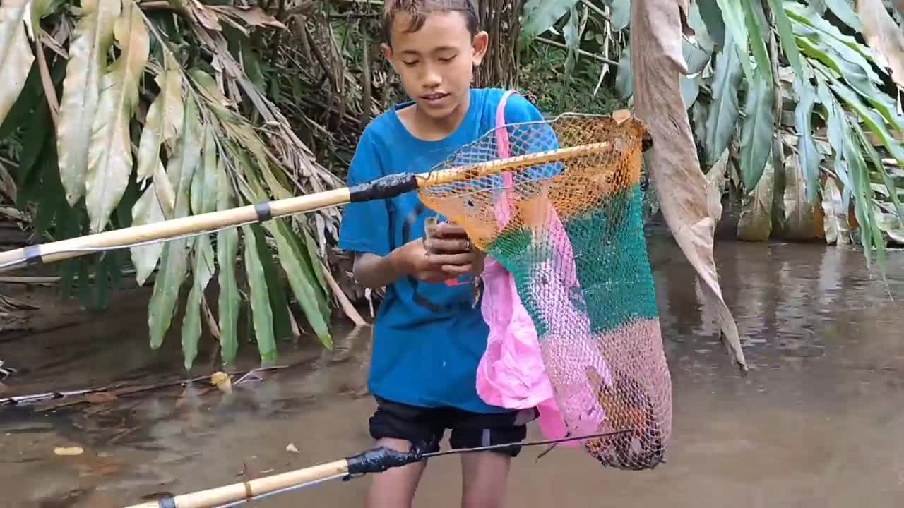 cari ikan di pinggiran kebun dapat banyak babon-11