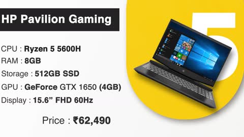 Top 5 Best Laptops Under Rs.60,000⚡Best Laptops For Gamers & Creators