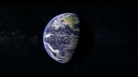 EARTH ROTATING IN THE SPACE