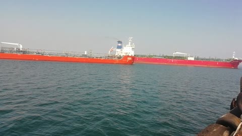 Mooring in the sea.