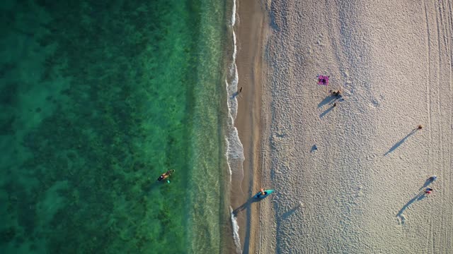 Beach and sea from a shot high up in the air