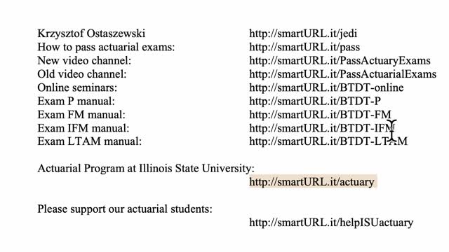 Exam P exercise for March 18, 2021