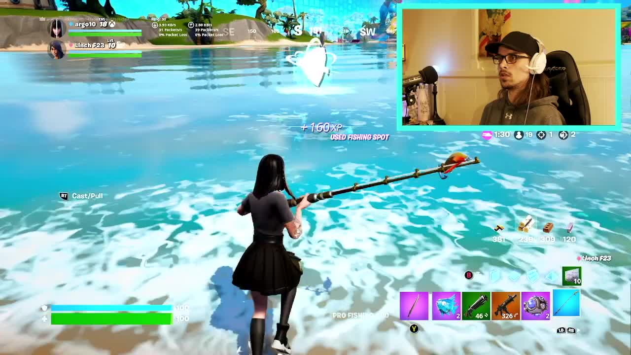 Intense Fortnite Fishing Duo Builds Win! - With Linch