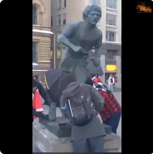 Protesters Cleaning Terry Fox, Lets See CBC Show This