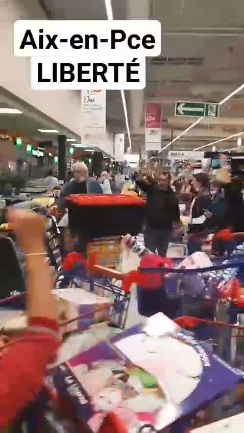 French citizens are storming stores that enforce vaccine passports.