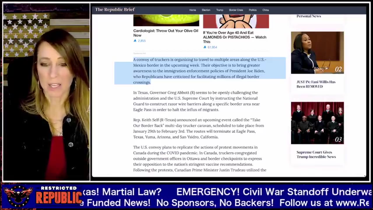 Lisa Haven EMERGENCY! Civil War Standoff Underway As Mega Convoy Heads To Texas! Martial Law