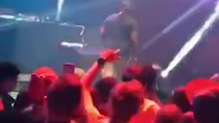 T pain gets hit by ball on stage and leaves mid performance
