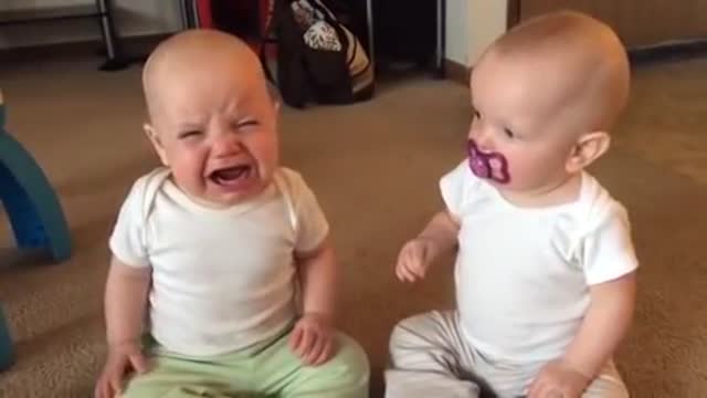 Cutest thing two brothers fighting over the pacifier