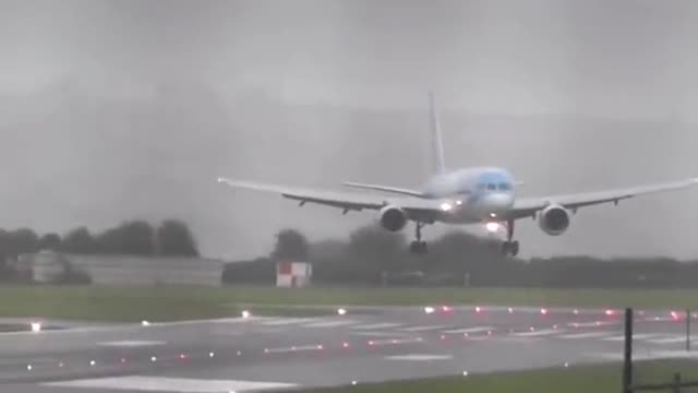 A skilled pilot landing diagonally in 40 knot wind