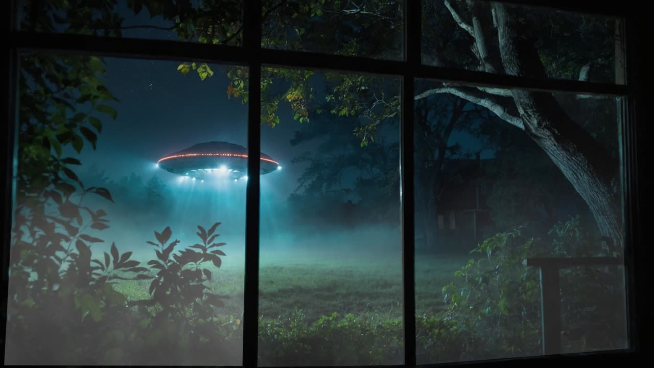Unexpected Visitors: UFO in the Night Sky (Eerie Ambience 40 Minutes)