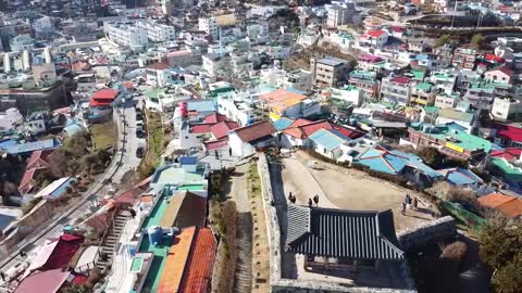 A town taken with a drone!